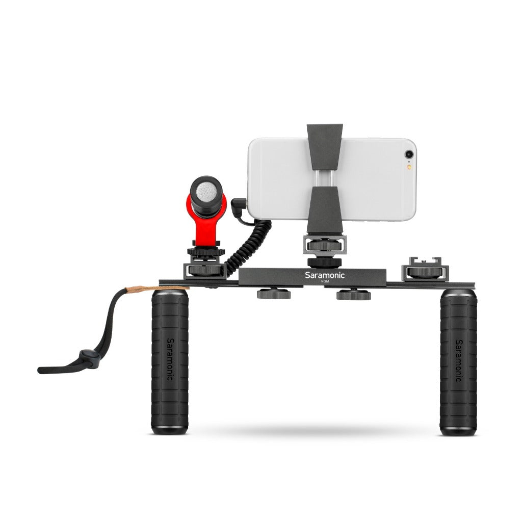 Saramonic VGM Smartphone / Camera Vlogging & Video Kit w/ Stabilizing Grips, Accessory Mounts & Vmic Mini Mic