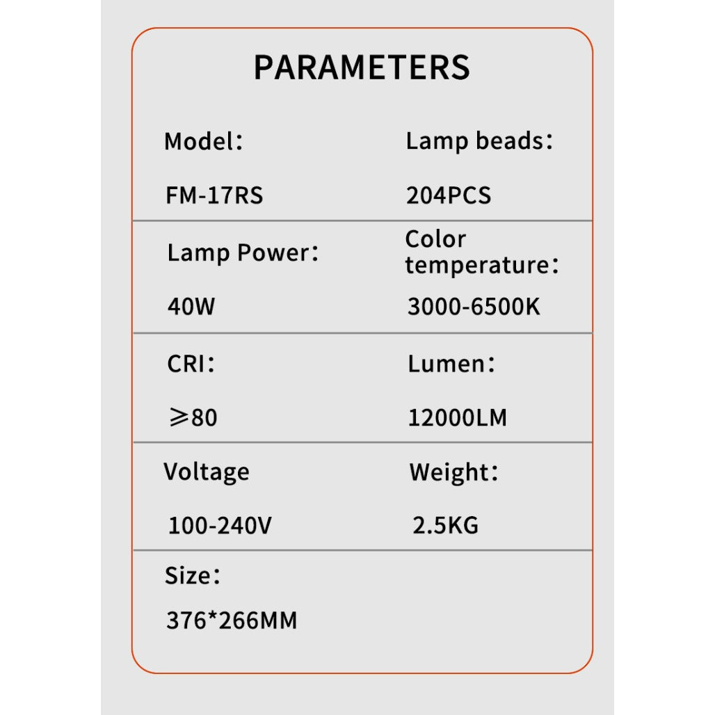 Jmary FM-17RS 17" Panel Video Light - 204 Pieces