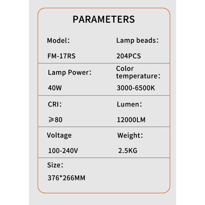 Jmary FM-17RS 17" Panel Video Light - 204 Pieces