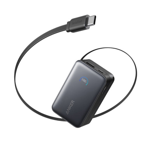 Anker Nano Power Bank (10K, 45W, Built-In Retractable USB-C Cable) - A1638H11
