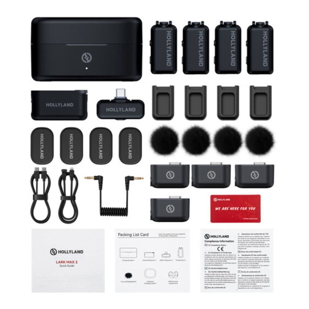 Hollyland LARK MAX 2 Combo - 4-Person Wireless Microphone System