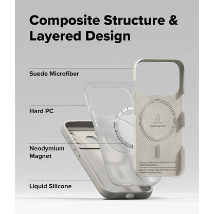 Ringke Silicone Magnetic Case - iPhone 17 Pro / iPhone 17 Pro Max - Stone