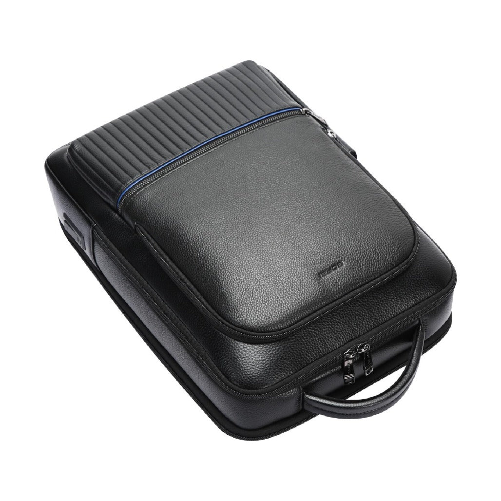 Bopai 15.6" Black Leather Backpack - 61-127881
