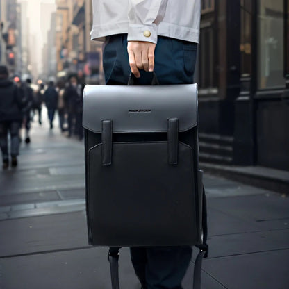 Mark Ryden MUKE III: School Style Classic Business Work Black Oxford Backpack