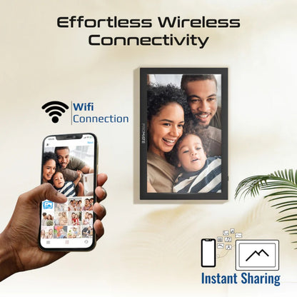 Promate Memoria-10 - 10.1" Vibrant Full HD Smart Multimedia Wi-Fi Digital Photo Frame