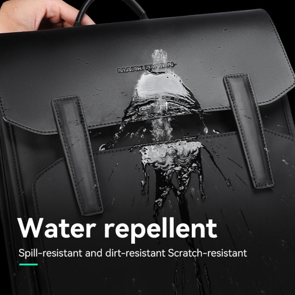 Mark Ryden MUKE III: School Style Classic Business Work Black Oxford Backpack