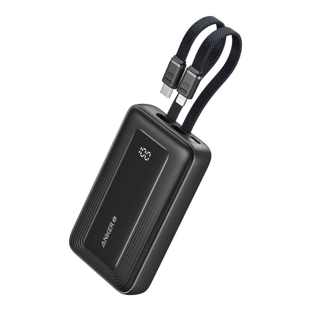 Anker Zolo Power Bank (10K, Built-In USB-C and Lightning Cable) - A1680H12