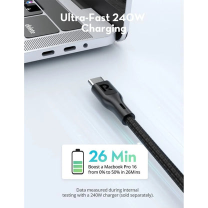 RAVPower Nylon-braided USB-C to USB-C Cable - 240W - RP-PC1098