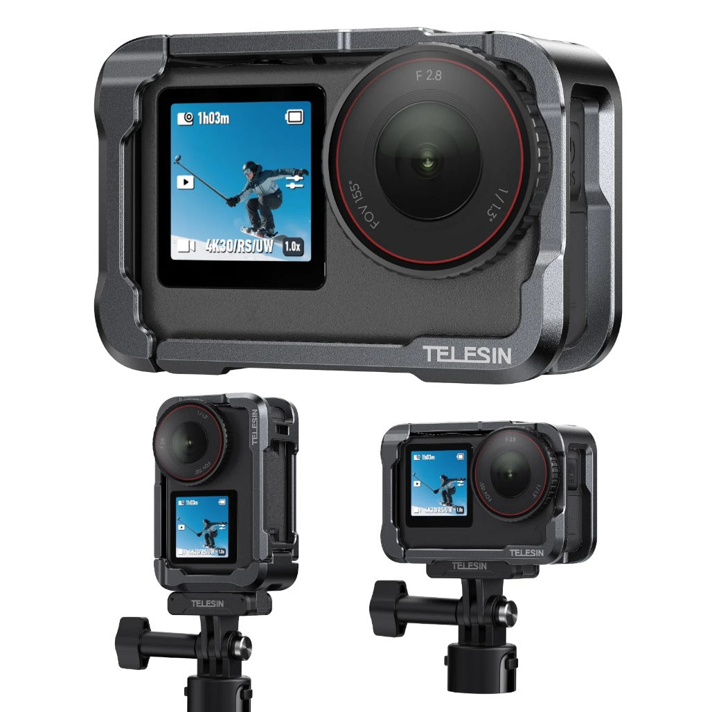Telesin Metal Cage Kit with Lens Cap for DJI Osmo Action 6
