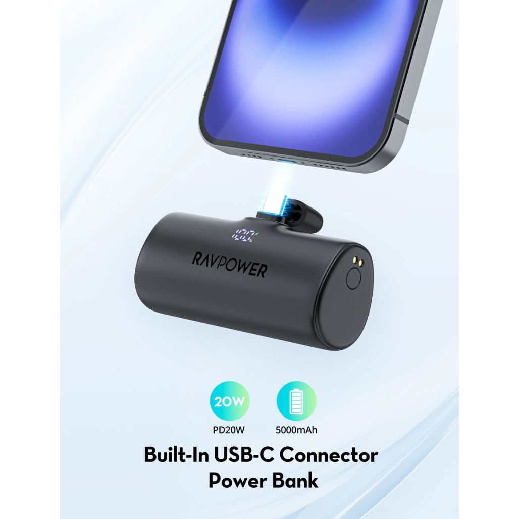 RAVPower RP-PB1221 5000mAh Nano 20W USB-C Power Bank