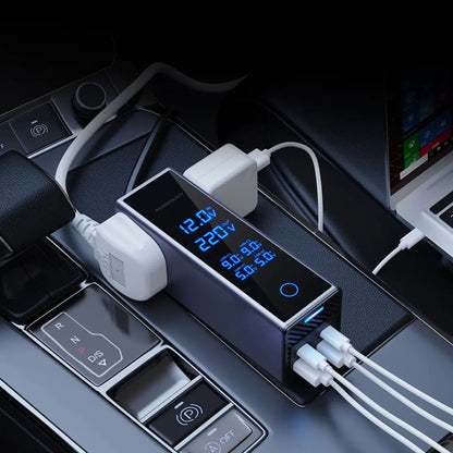 Powerology 2×AC Socket Car Power Inverter - PWCUQC044