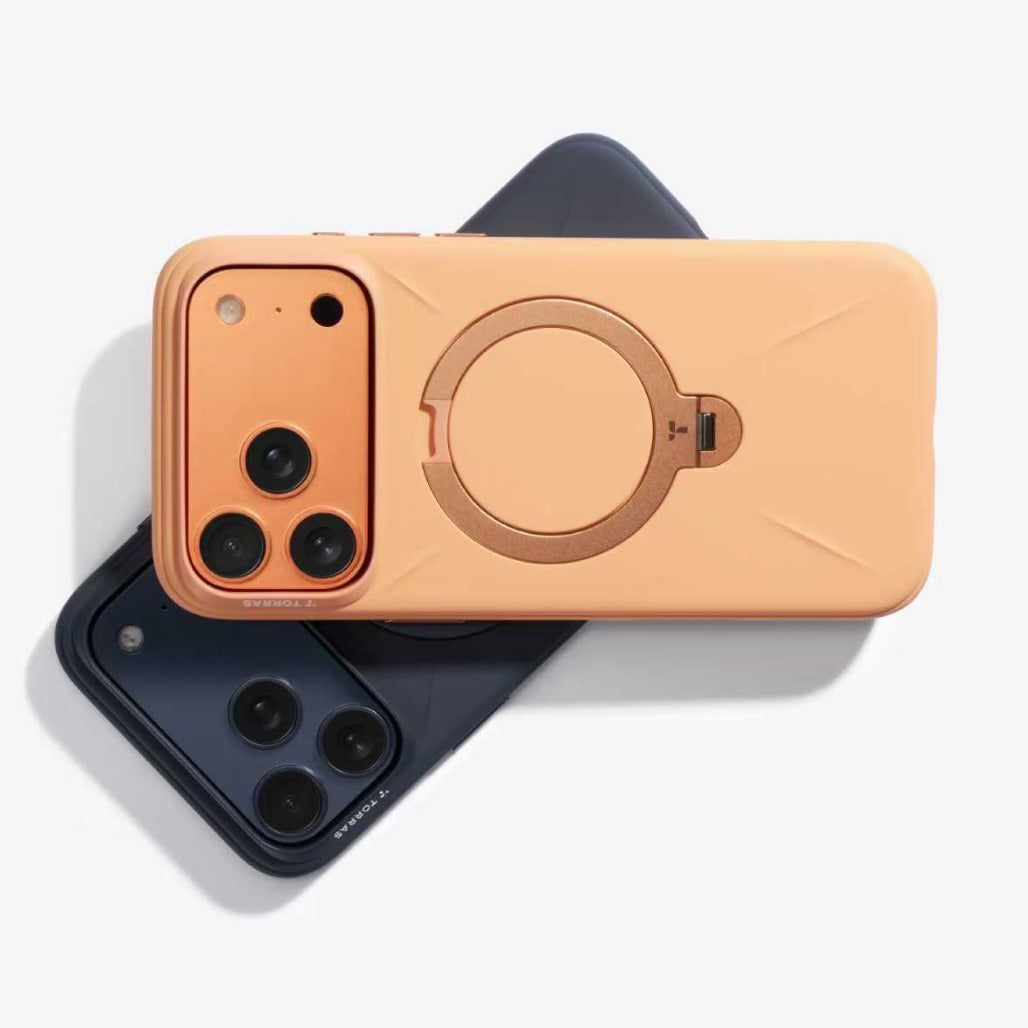 Torras Ostand Spin Q3 Air Silicone for iPhone 17 Pro Max - Obsidian Black