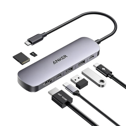 Anker USB C Hub, 7-in-1 Multi-Port USB Adapter for Laptops - A83D2HA1