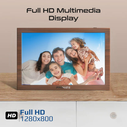 Promate Memoria-10 - 10.1" Vibrant Full HD Smart Multimedia Wi-Fi Digital Photo Frame