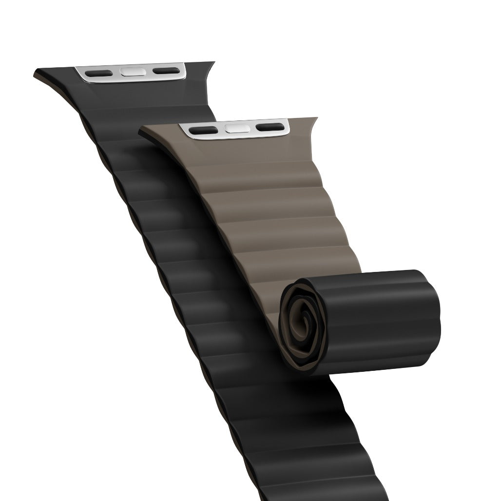 MagEasy Skin Duo Reversible Silicone Magnetic Apple Watch Band Compatible with 40mm to 49mm