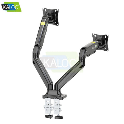 Kaloc DS110-2B PRO ERGO Dual Monitor Arm, Gas Spring & USB Extension & Cable Management for 17 to 32 Inch Screens (Up to 10kg)