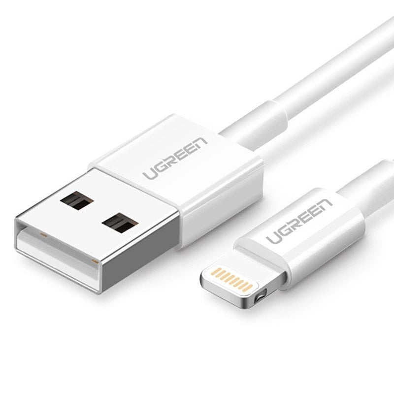 Ugreen US155 20728 USB-A to Lightning MFi Cable – 1m (White)