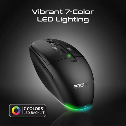 Promate Flixi - Dual Mode Wireless Mouse with Rechargeable Battery BT & 2.4GHz Connectivity