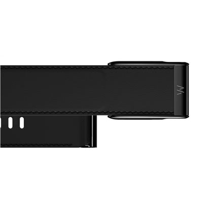WHOOP MG LeatherLuxe Straight Band - L/XL - Black/Cream with Black