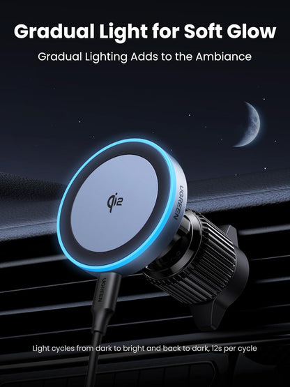 UGREEN Qi2 15W Magnetic Wireless Car Charger Mount