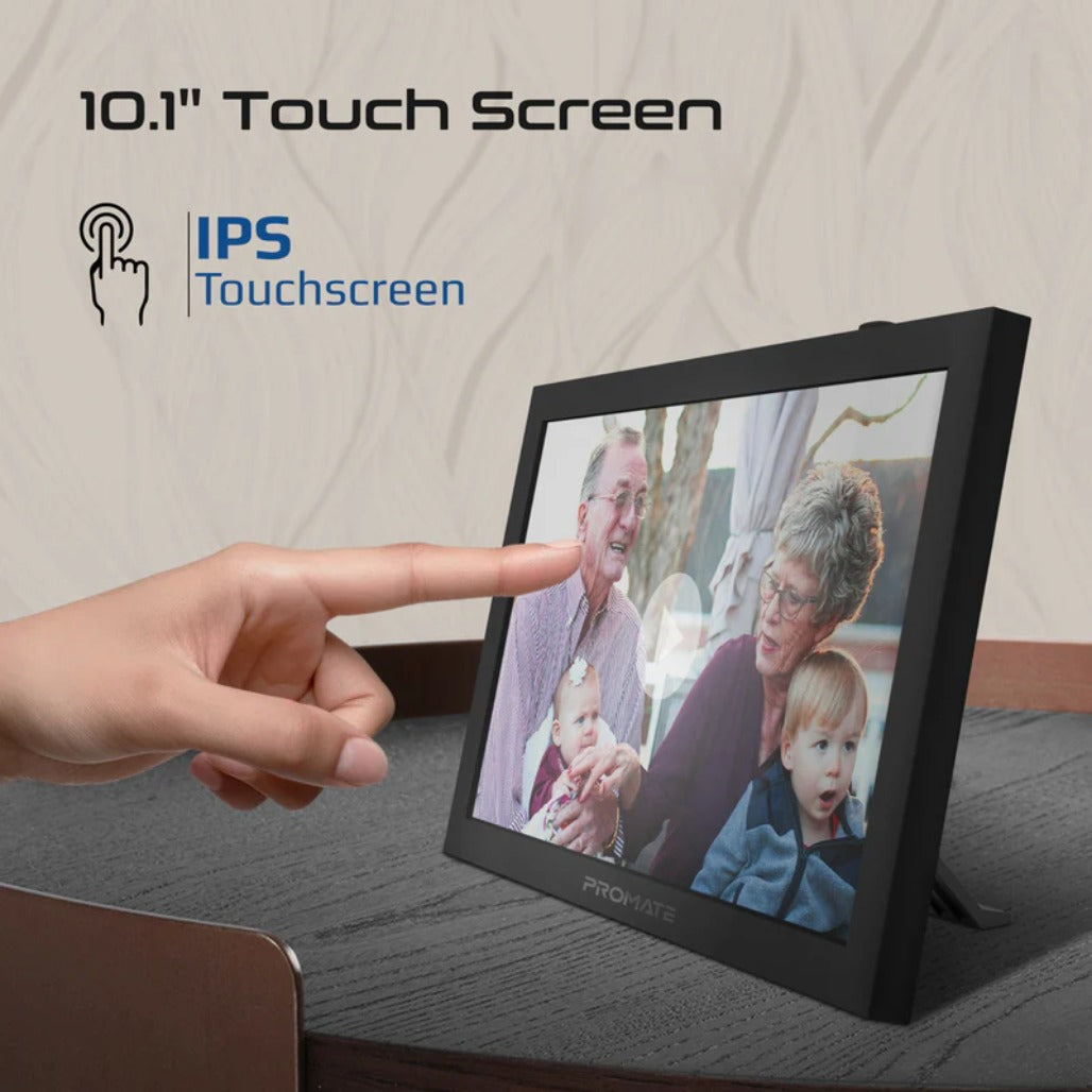 Promate Memoria-10 - 10.1" Vibrant Full HD Smart Multimedia Wi-Fi Digital Photo Frame