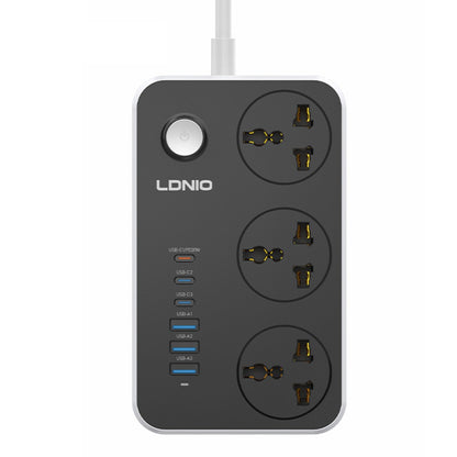 LDNIO SC3604C Power Strip With Usb Port 3 Outlets Socket 3 Usb-a +3 Usb-c Port Power Socket Extension Cord Surge Protector Plug