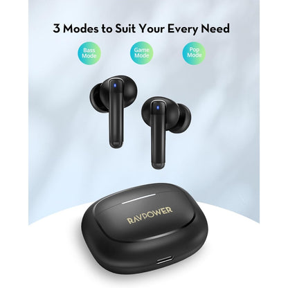 RAVPower RP-BH1014 True Wireless Bluetooth Earbuds - Black