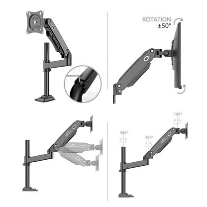 Kaloc DH100B Single Monitor Arm 17–33" Screen Mount