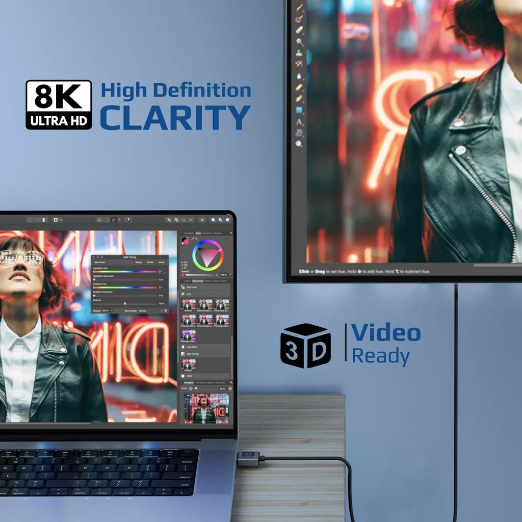 Promate Certified Ultra-High-Speed 8K@60Hz HDMI® Slim Flexible Cable