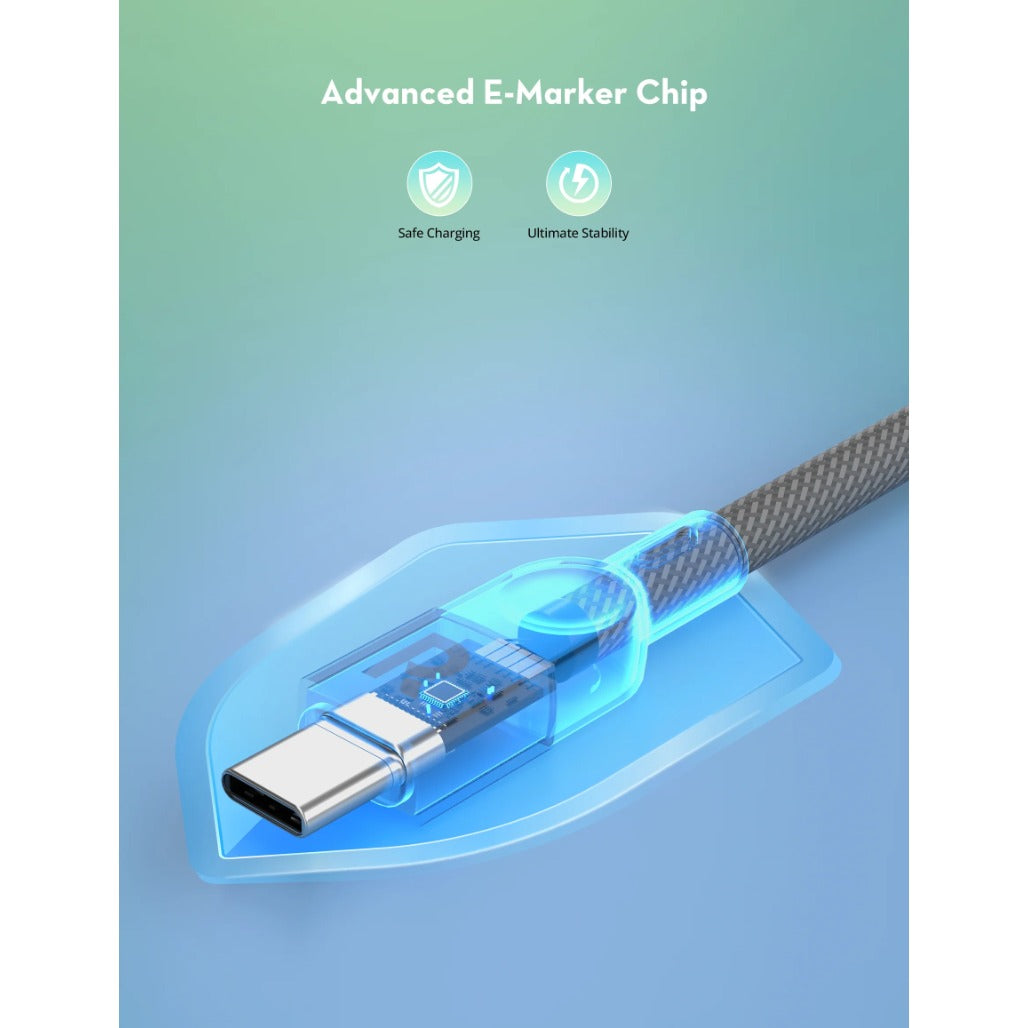 RAVPower RP-CB1039 100W Mag Wire & Nylon Braided C-C Magnetic Cable