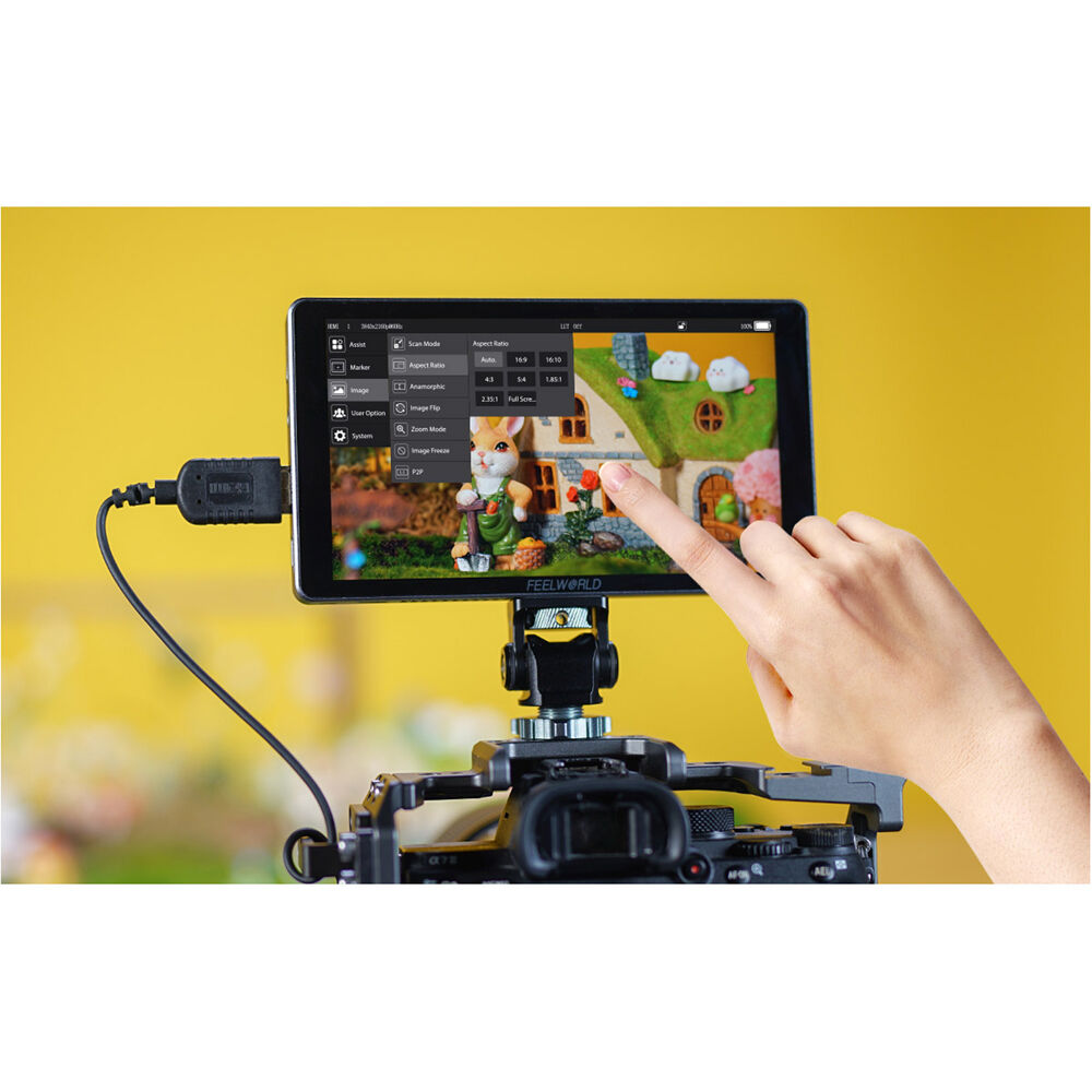 FeelWorld P6XL 6" On-Camera Field Monitor with Built-In Battery