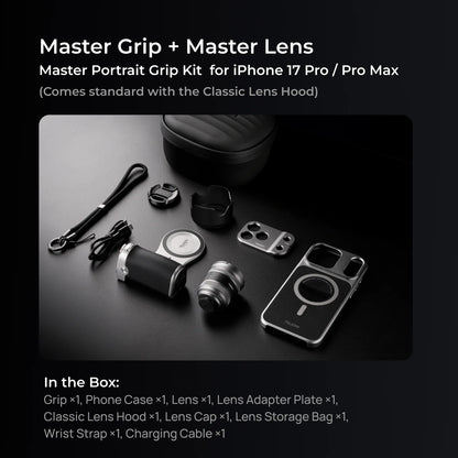 Telesin Master Portrait Grip Kit for iPhone 17/18 Pro Max - For iPhone 17/18 Pro Max Master Grip + Master Lens