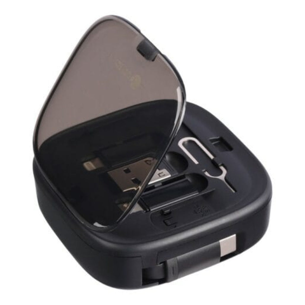 COTECi Travel Edition 8-IN-1 Data Cable Storagr Box - 87701-BK