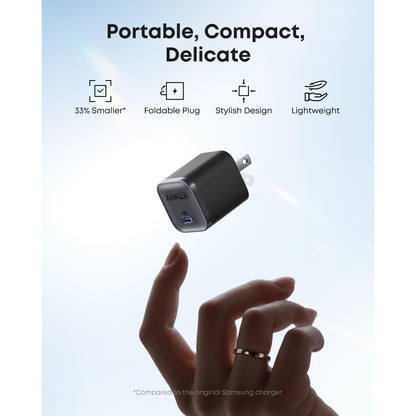 Anker Nano Charger (45W) with USB-C to USB-C Cable - Black - A2692L11