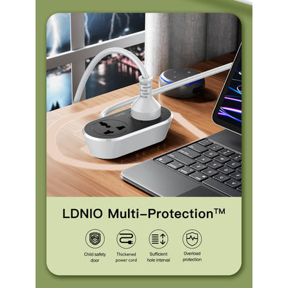 LDNIO 2 AC Outlet Universal Extension Power Socket 10M - SC2018-10M
