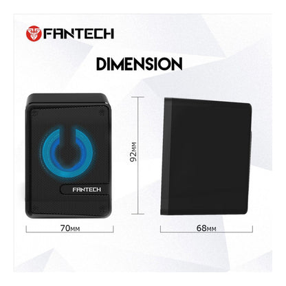 Fantech GS203 BEAT USB RGB Gaming & Music Speaker – Compact Stereo Sound System