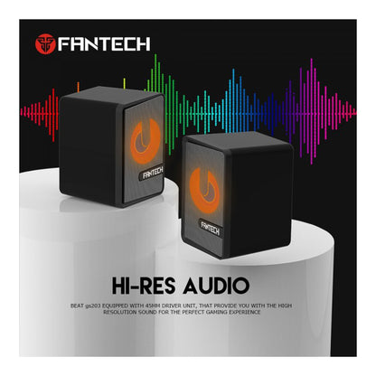 Fantech GS203 BEAT USB RGB Gaming & Music Speaker – Compact Stereo Sound System
