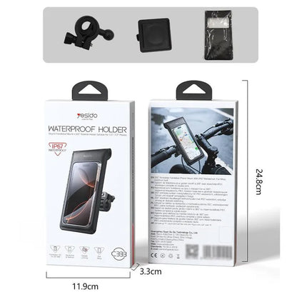 Yesido C333 IP67 Waterproof Bike Case / Bike Holder - Black