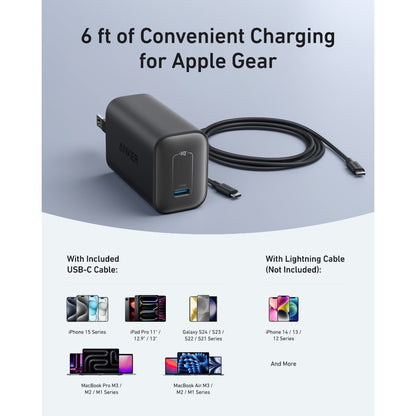 Anker Nano Charger (100W) with USB-C Cable - B2679G11