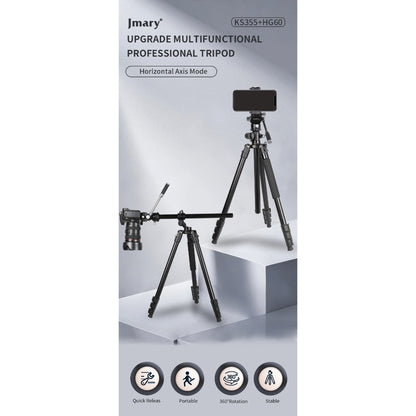 Jmary 2-in-1 Monopod & Horizontal Axis Tripod - KS355+HG60