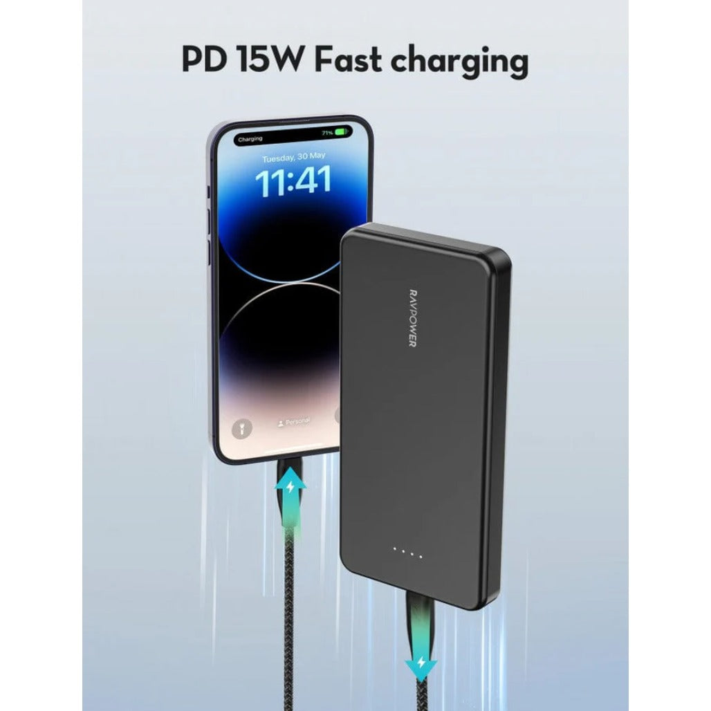 RAVPower RP-PB1215 Pioneer 10000mAh Power Bank – 15W Fast Charging