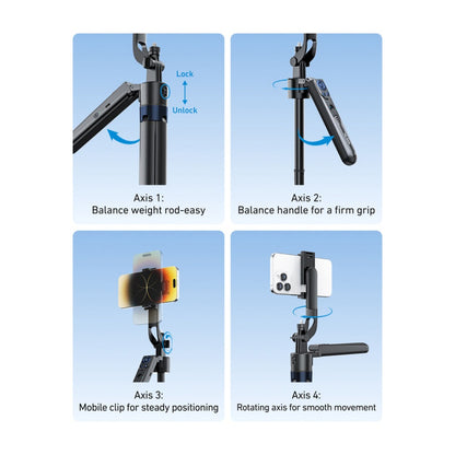 TELESIN Intelligent Auto-Tracking Tripod - P3-MS-03