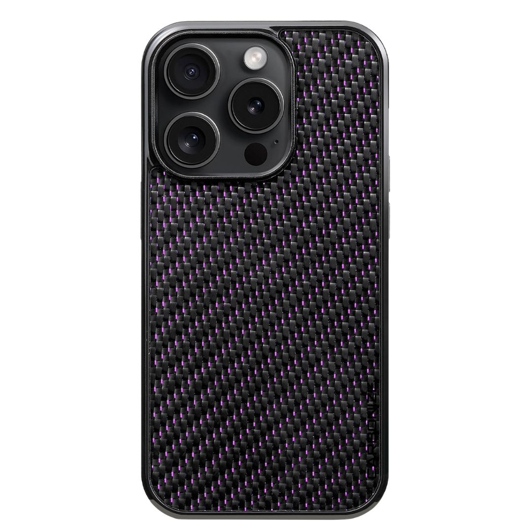 Carbonize 3K Twill Purple Carbon Fiber Case – MagSafe Compatible - For iPhone 16 Pro Max / 16 Pro / 16 / 15 Pro Max / 15 Pro