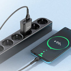 Hoco C88A USB-C Adapter with Charging Cable – 2.4A EU Plug Fast Charger