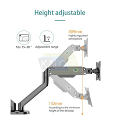 Kaloc DS200-2/B Dual Monitor Desk Arm Mount Stand 15-30" - Pixel Zones