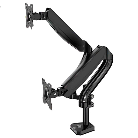 Kaloc DS90-2 Dual Desk Monitor Arm Stand Adjustable Gas Spring Support Max 32" - Pixel Zones