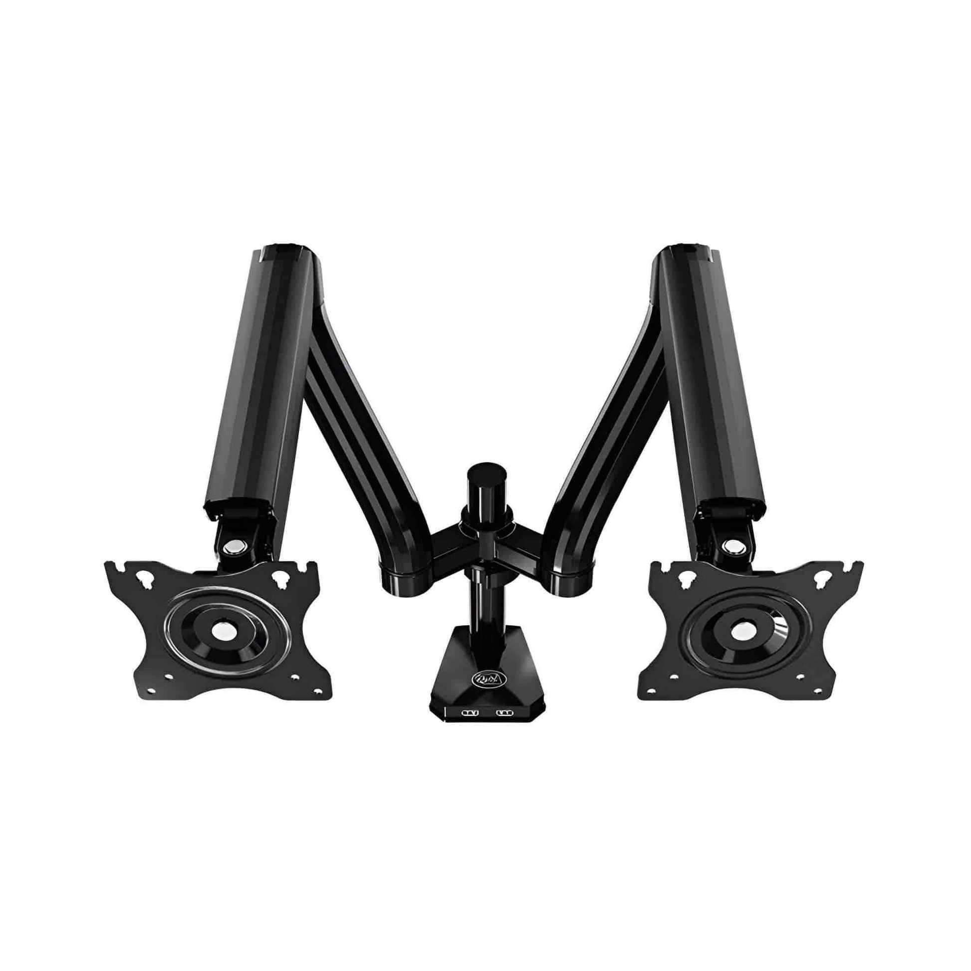 Kaloc DS90-2 Dual Desk Monitor Arm Stand Adjustable Gas Spring Support Max 32" - Pixel Zones