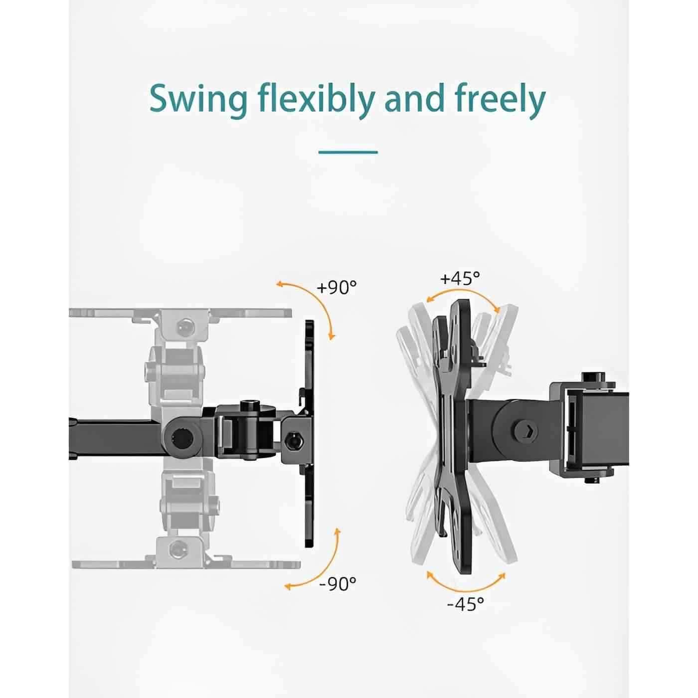 Kaloc DW220-J Dual Monitor Arm Desk Mount Fully Adjustable Stand 17" to 27" - Pixel Zones
