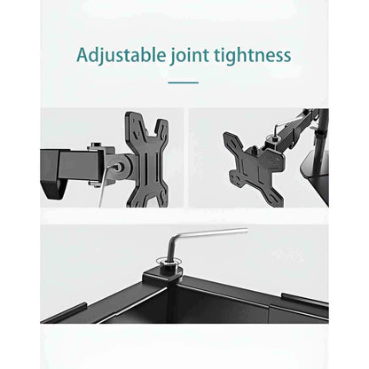 Kaloc DW220-J Dual Monitor Arm Desk Mount Fully Adjustable Stand 17" to 27" - Pixel Zones