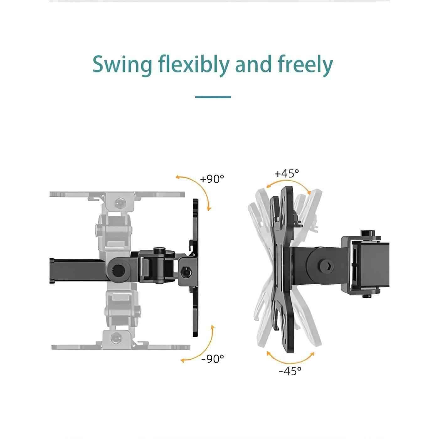 Kaloc DW240-T 4 Monitor Desk Mount Heavy Duty Fully Adjustable Stand 17" to 27" - Pixel Zones